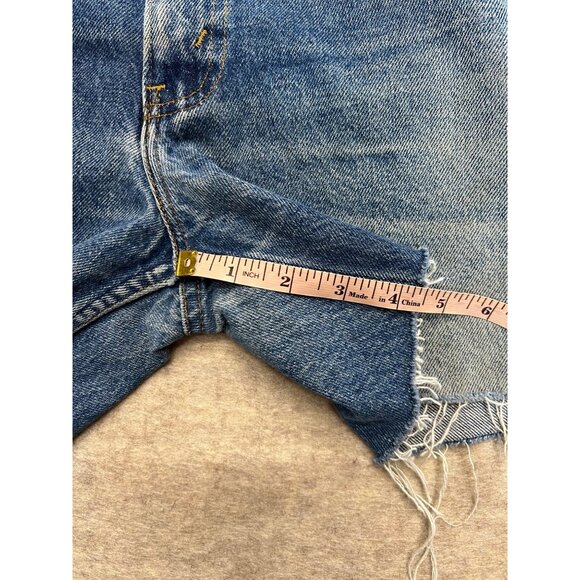 Vintage 80's DIY Cutoff Denim Jean Shorts Levi's Orange Label 38" Waist - Picture 9 of 9